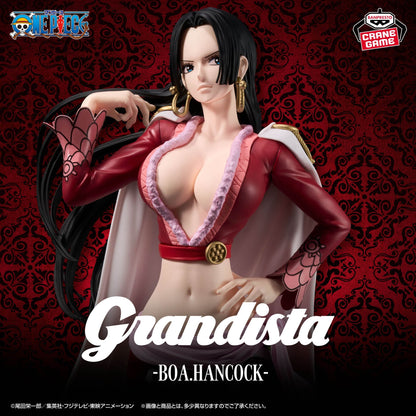 Boa Hancock figurine from One Piece with a red and black background